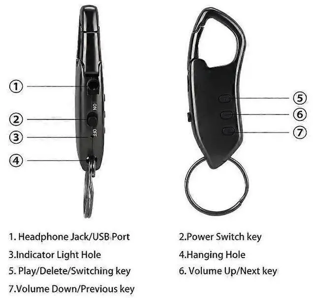 Alt view image 4 of 5 - Ecocleanpath 64GB Portable Voice Recorder with MP3 Player & USB Flash Drive, HD Stereo Recording, Rechargeable (Black)