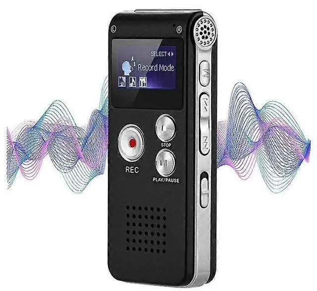 Main image of Ecocleanpath 8GB Professional Voice Recorder with Voice Activation, MP3 Playback & Noise Cancellation (Black)