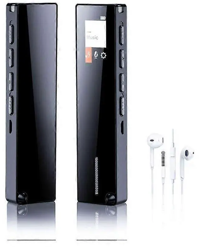 Main image of Ecocleanpath 32GB Voice Activated Recorder with MP3 Player, HD Noise Reduction & 30H Battery, Auto-Save (Black)