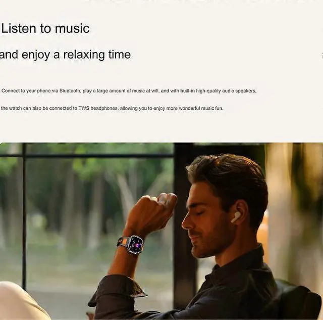 Alt view image 2 of 5 - Ecocleanpath Smartwatch with Bluetooth Calling, Heart Rate & Blood Oxygen Monitor, Multi-Sport Modes, Flashlight (Orange)