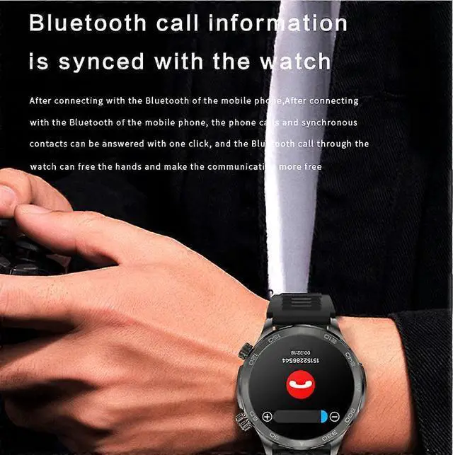 Alt view image 2 of 5 - Ecocleanpath Smartwatch with Bluetooth Calling, Heart Rate & Blood Oxygen Monitor, 1.53" HD Screen, IP67 Waterproof (Orange)