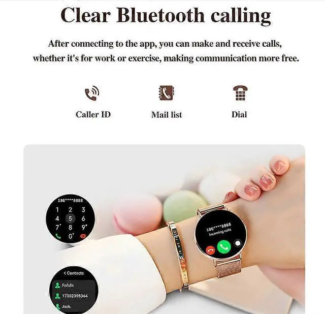 Alt view image 4 of 5 - Ecocleanpath Smartwatch with Bluetooth Calling, AMOLED Display, 100+ Sports Modes, Heart Rate & BP Monitor (Rose)