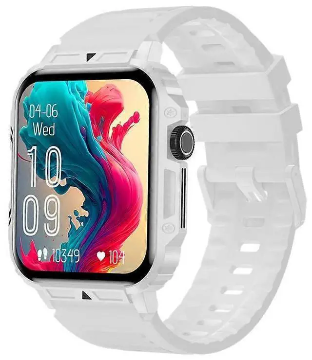 Main image of Ecocleanpath Smart Watch with Bluetooth Calling, Heart Rate & Blood Pressure Monitor, 100+ Sports Modes, White