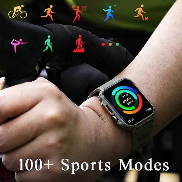 Alt view image 4 of 5 - Ecocleanpath Smart Watch with Bluetooth Calling, Heart Rate & Blood Pressure Monitor, 100+ Sports Modes, White