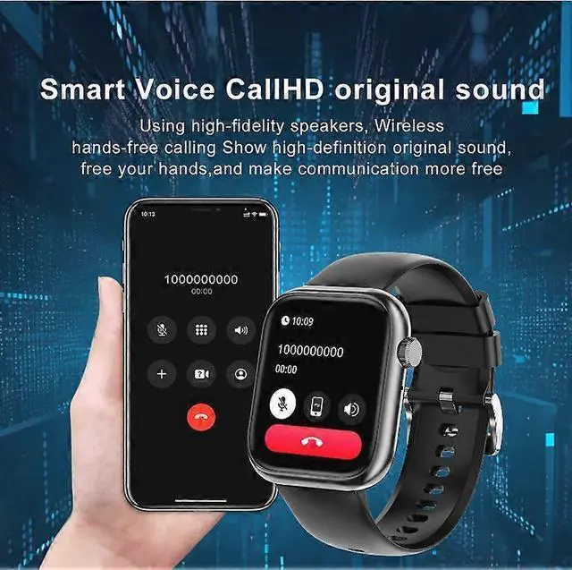 Alt view image 5 of 5 - Ecocleanpath Smartwatch with Bluetooth Calling, 123 Sports Modes, Heart Rate & Blood Oxygen Monitor, 1.83" HD Display (Silver)