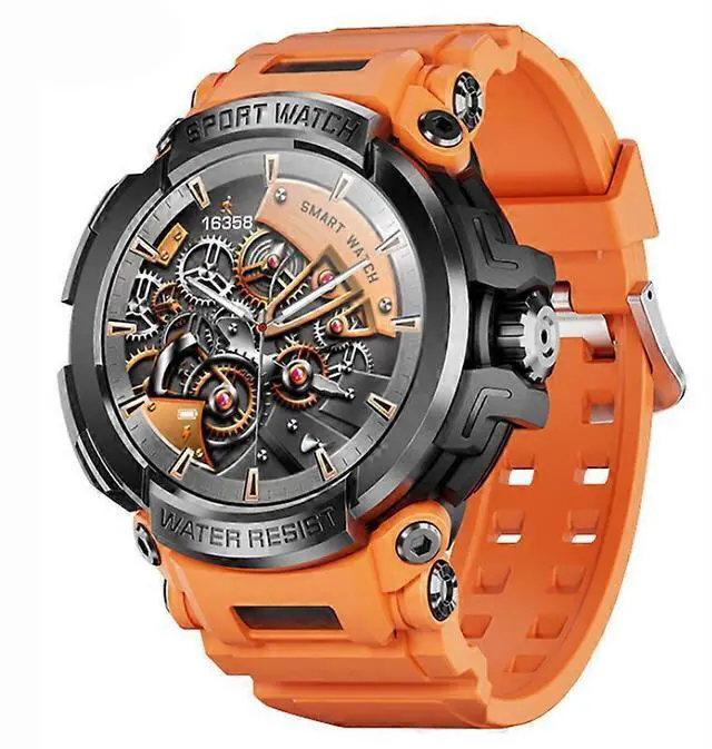 Main image of Ecocleanpath Smartwatch with Bluetooth HD Calling, Blood Oxygen & Heart Rate Monitor, 1.5" IPS Screen, 600mAh Battery (Orange)