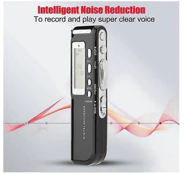 Alt view image 2 of 5 - Ecocleanpath 8GB Mini Digital Voice Recorder, Professional Dictaphone with Auto Recording & Phone Call Feature (Black)