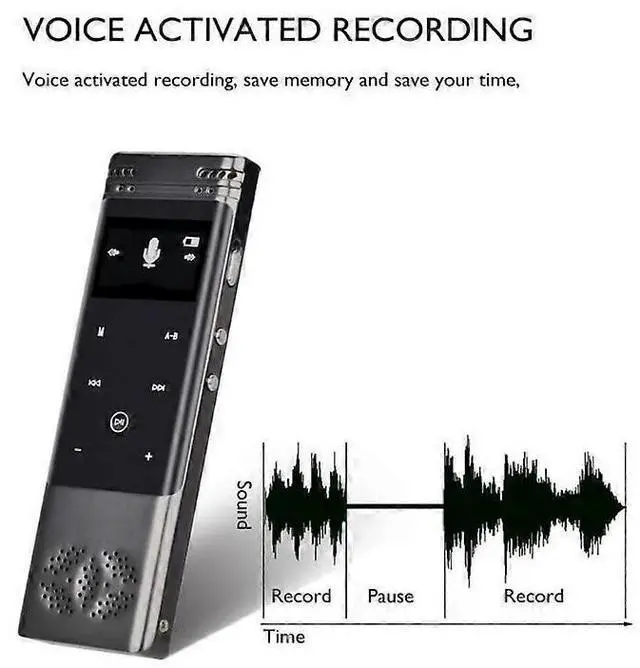 Alt view image 2 of 5 - Ecocleanpath Professional Voice Activated Digital Audio Recorder with Noise Cancelling, 8GB USB Pen MP3 (Black)