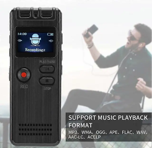 Alt view image 5 of 5 - Ecocleanpath 8GB Digital Audio Recorder with OTG & Memory Card Support | MP3 Player, Black