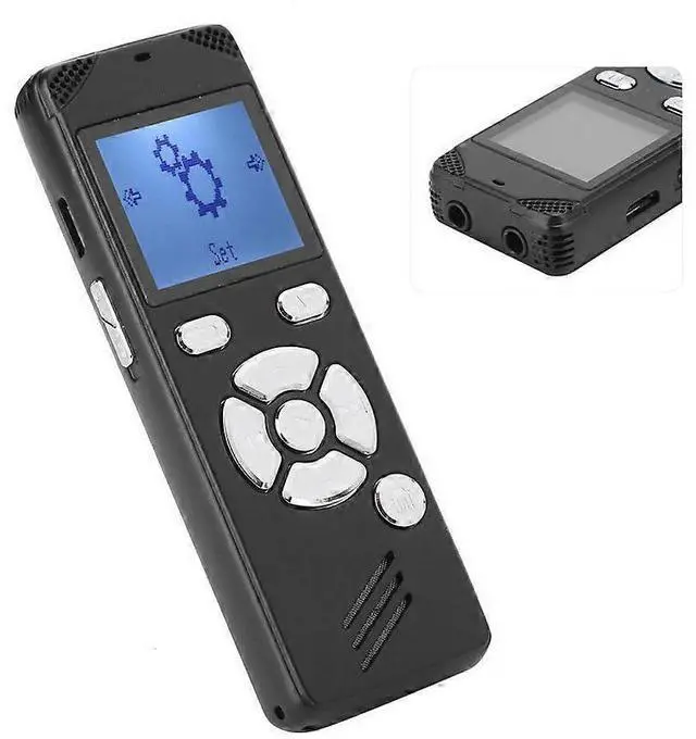 Alt view image 2 of 5 - Ecocleanpath 8GB Digital Audio Recorder with Dual Mic, MP3 Player & VOR Function - Black Aluminum Alloy