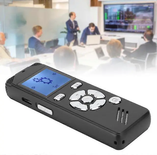 Alt view image 3 of 5 - Ecocleanpath 8GB Digital Audio Recorder with Dual Mic, MP3 Player & VOR Function - Black Aluminum Alloy