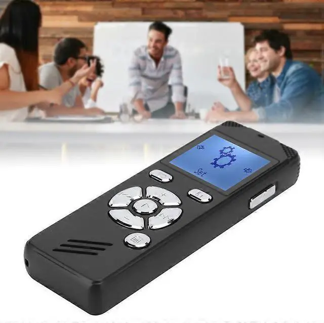 Alt view image 4 of 5 - Ecocleanpath 8GB Digital Audio Recorder with Dual Mic, MP3 Player & VOR Function - Black Aluminum Alloy