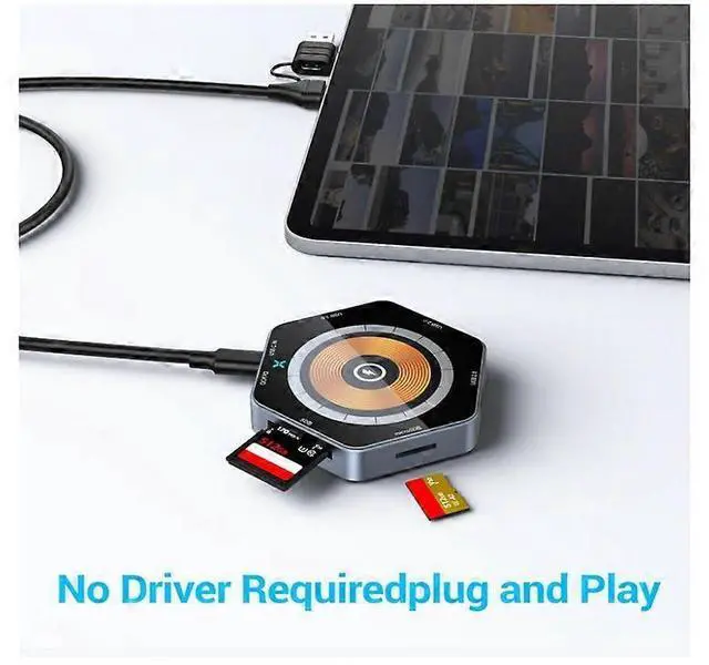 Alt view image 3 of 5 - Ecocleanpath 6-in-1 USB C Docking Station with 15W Magnetic Wireless Charging, Compatible with MacBooks & Devices (Black)