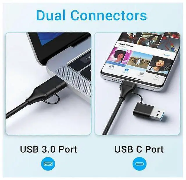 Alt view image 4 of 5 - Ecocleanpath 6-in-1 USB C Docking Station with 15W Magnetic Wireless Charging, Compatible with MacBooks & Devices (Black)