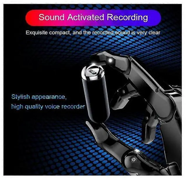 Alt view image 4 of 5 - Ecocleanpath Mini Voice Activated Recorder - Professional Noise Reduction Dictaphone with Timestamp & Encryption (Black)