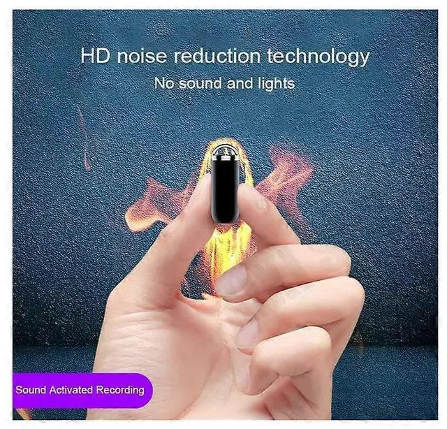 Alt view image 3 of 5 - Ecocleanpath Mini Voice Activated Recorder - Professional Noise Reduction Dictaphone with Timestamp & Encryption (Black)