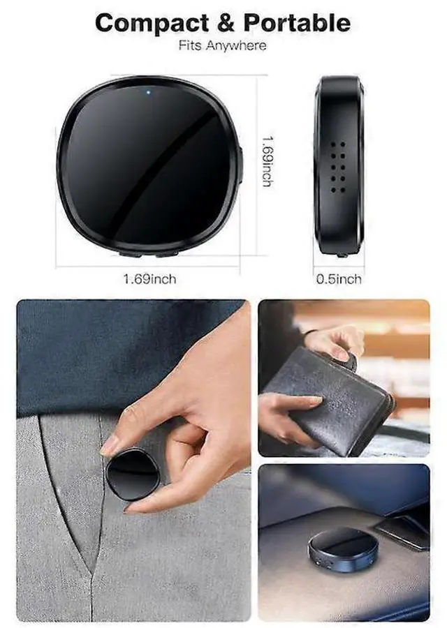 Alt view image 2 of 5 - Ecocleanpath 128GB Magnetic Voice Activated Recorder with Playback, 1600Hrs Capacity & Noise Reduction (Black)