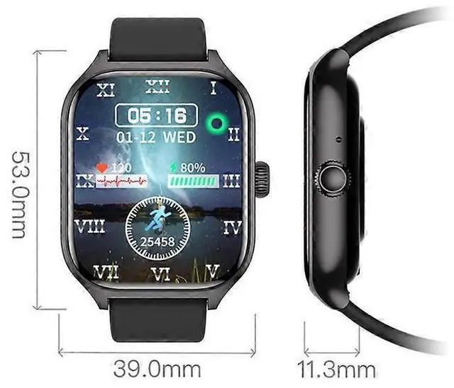 Alt view image 2 of 5 - Ecocleanpath Smartwatch with Bluetooth Calling, Heart Rate & Blood Oxygen Monitor, 2.01" Display, 19 Sports Modes