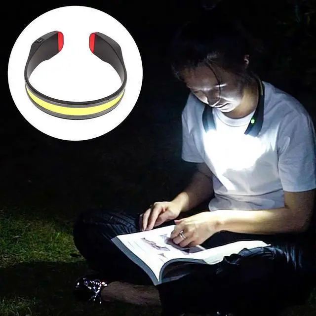 Alt view image 5 of 5 - Ecocleanpath Rechargeable COB Headlamp with Red Tail Light, 3-Level Adjustable, Waterproof for Running & Sports (Black)