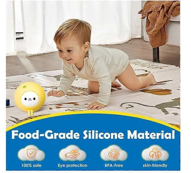 Alt view image 5 of 5 - Ecocleanpath Kids Night Light with 7 Colors & Timer, Rechargeable Tap Control Lamp for Babies & Toddlers (Yellow)