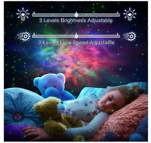 Alt view image 3 of 5 - Ecocleanpath Gray LED Star Projector with Remote - 16 Color Modes for Bedroom, Nursery & Home Theater