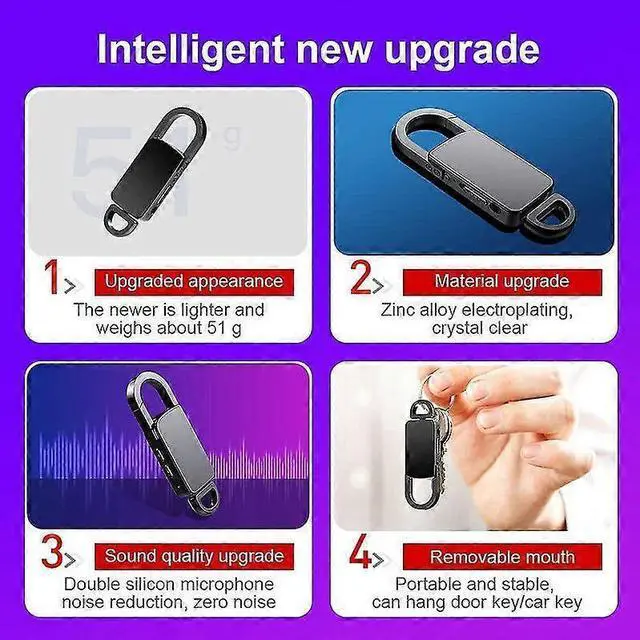 Alt view image 3 of 5 - Ecocleanpath S20+1104H3 Mini Voice Recorder with Voice Activation & MP3 Playback, 128Kbps HD Audio