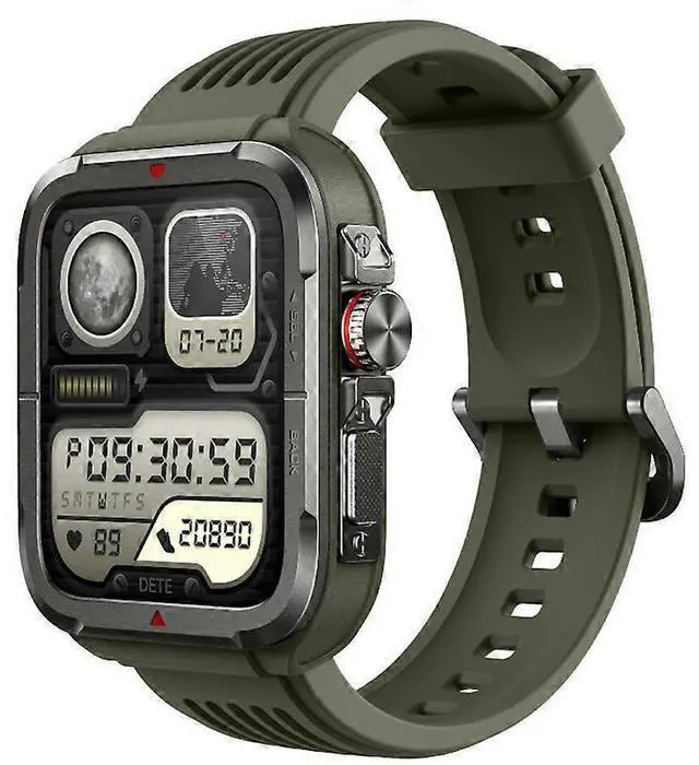 Main image of Ecocleanpath Smartwatch with Digital Crown, Heart Rate & Blood Oxygen Monitor, Alexa Voice Assistant (Green)