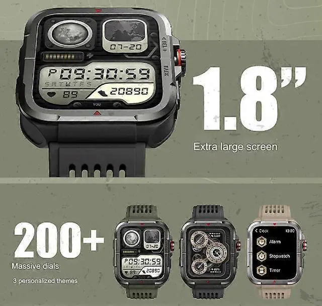 Alt view image 2 of 5 - Ecocleanpath Smartwatch with Digital Crown, Heart Rate & Blood Oxygen Monitor, Alexa Voice Assistant (Green)