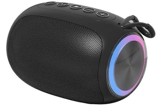 Main image of Ecocleanpath 5W Portable Bluetooth Speaker with 10H Playtime, TWS Sync, Multi Modes & Color Lights - Black