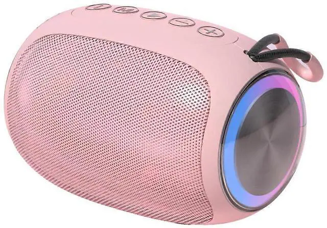Main image of Ecocleanpath 5W Portable Bluetooth Speaker with Colorful Lights, 10H Playtime, TWS Pairing for Home & Outdoors (Pink)