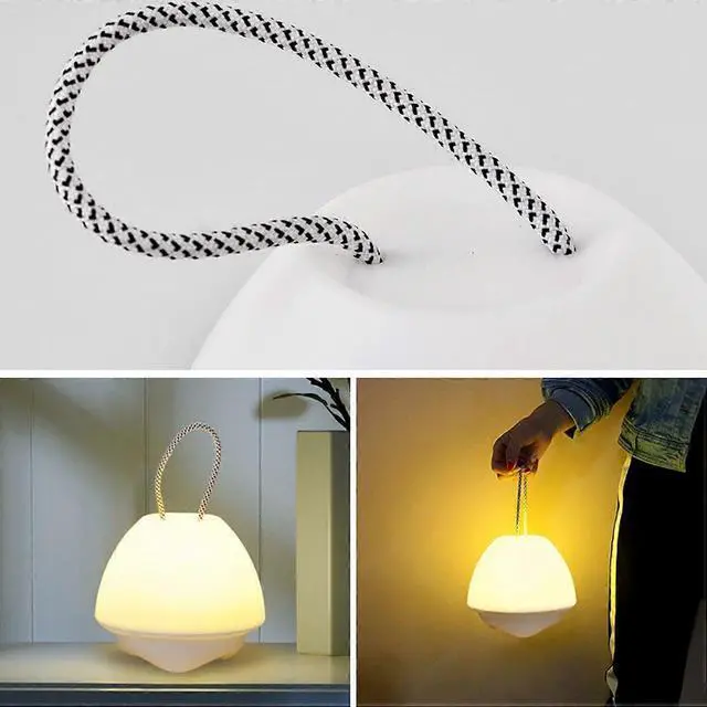 Alt view image 4 of 5 - Ecocleanpath USB Rechargeable LED Desk Lamp, Dual Yellow/White Light, 1600mAh Battery, Portable Night Light for Bedroom