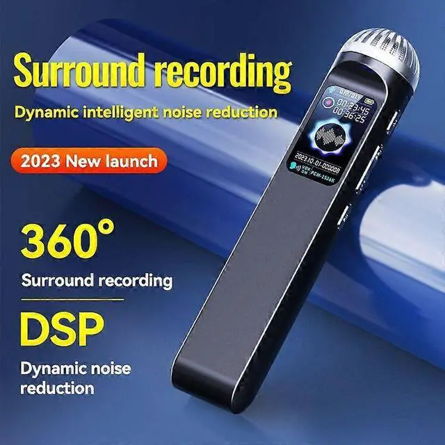Alt view image 2 of 5 - Ecocleanpath Q99 Voice Recorder with Noise Reduction, 4GB Black - Voice Activated & Portable MP3 for Meetings & Interviews