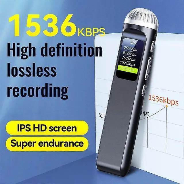 Alt view image 3 of 5 - Ecocleanpath Q99 Voice Recorder with Noise Reduction, 4GB Black - Voice Activated & Portable MP3 for Meetings & Interviews
