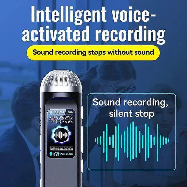 Alt view image 5 of 5 - Ecocleanpath Q99 Voice Recorder with Noise Reduction, 4GB Black - Voice Activated & Portable MP3 for Meetings & Interviews