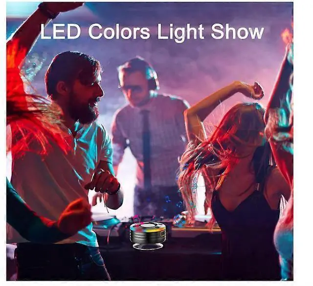 Alt view image 5 of 5 - Ecocleanpath IPX7 Waterproof Bluetooth Speaker with LED Lights & Suction Cup, Portable Mini Speaker for Party, Travel, Beach (Black)