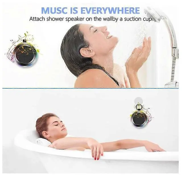 Alt view image 3 of 5 - Ecocleanpath T9 Portable Bluetooth Speaker with Light Show, IPX7 Waterproof, FM Radio & Microphone, Black