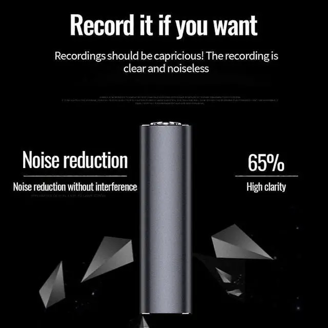 Alt view image 4 of 5 - Ecocleanpath 16GB Magnetic MP3 Player Recorder with HD Noise Reduction & Voice Activation, Includes Earphones (Black)