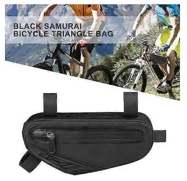 Alt view image 3 of 5 - Ecocleanpath Large Waterproof Bike Frame Bag, Triangle Pouch & Phone Holder, Black Cycling Accessory