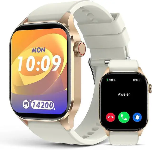 Main image of Ecocleanpath T98 Smart Watch with Infrared Blood Oxygen Monitor, 2.04" AMOLED, 136+ Sports Modes, IP68 Waterproof - White