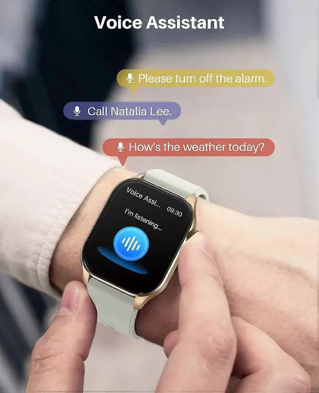 Alt view image 4 of 5 - Ecocleanpath T98 Smart Watch with Infrared Blood Oxygen Monitor, 2.04" AMOLED, 136+ Sports Modes, IP68 Waterproof - White