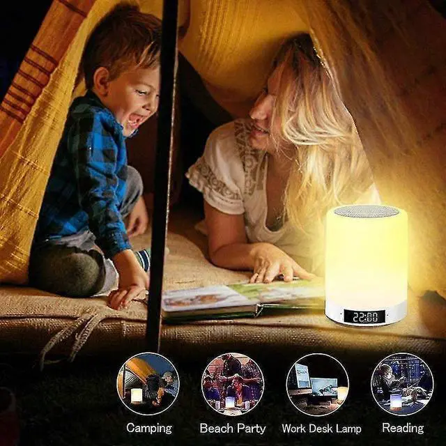 Alt view image 4 of 5 - Ecocleanpath A60805H1 5-in-1 Bluetooth Speaker with LED Light, FM Radio, Alarm & Charging