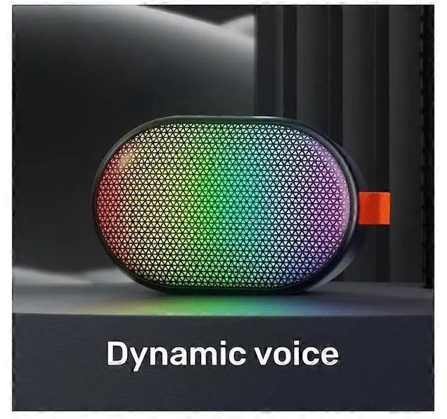 Alt view image 3 of 5 - Ecocleanpath D68K Portable Bluetooth Speaker with RGB Lights, 5W HD Sound, Waterproof, TWS Pairing (Gray)