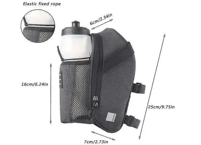 Alt view image 2 of 5 - Ecocleanpath Waterproof Bike Underseat Bag, 1.8L MTB/Road Bicycle Saddle Bag with Reflective Safety