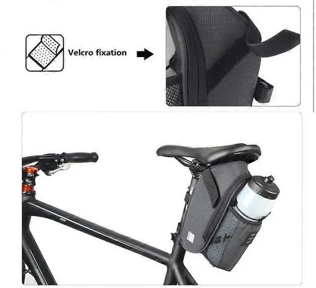 Alt view image 4 of 5 - Ecocleanpath Waterproof Bike Underseat Bag, 1.8L MTB/Road Bicycle Saddle Bag with Reflective Safety