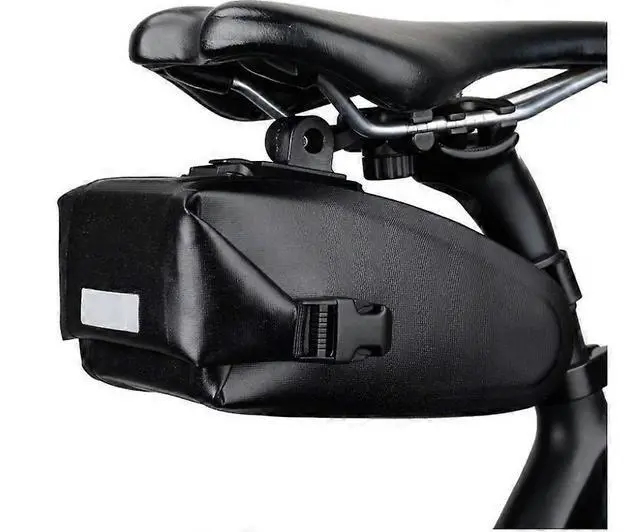 Alt view image 2 of 5 - Ecocleanpath 1.2L Waterproof Bike Seat Bag - Black Cycling Storage for Mountain & Road Bikes