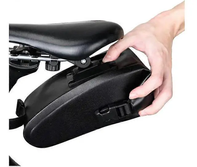 Alt view image 3 of 5 - Ecocleanpath 1.2L Waterproof Bike Seat Bag - Black Cycling Storage for Mountain & Road Bikes