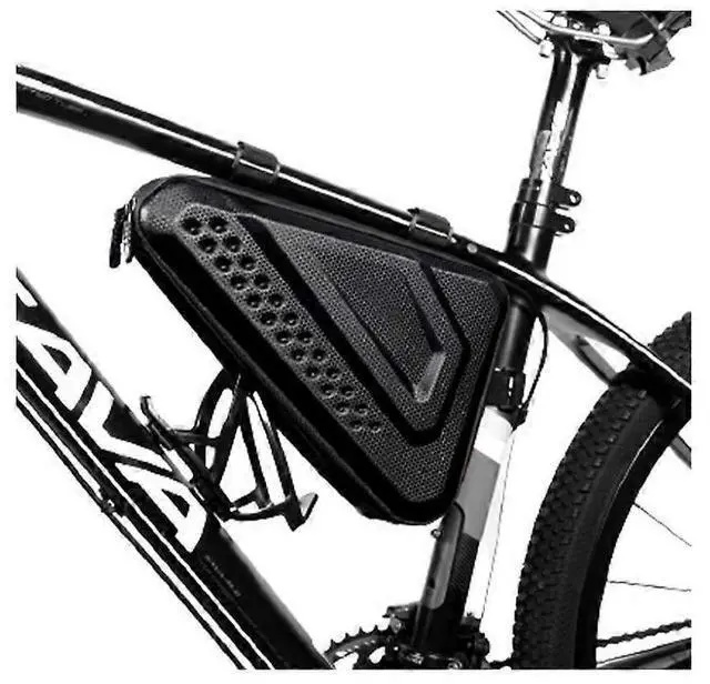 Main image of Ecocleanpath Waterproof Bike Frame Bag, Front Tube Handlebar Storage for Phones & Gear, Black