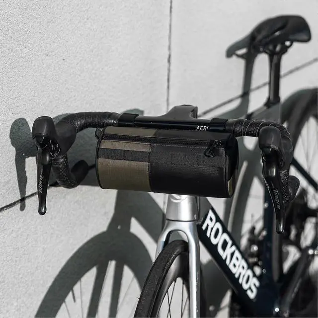 Alt view image 2 of 5 - Ecocleanpath 1.7L Bike Handlebar Bag with Shoulder Strap - Reflective, Universal Fit for Road/Mountain/Gravel Bikes (Black)