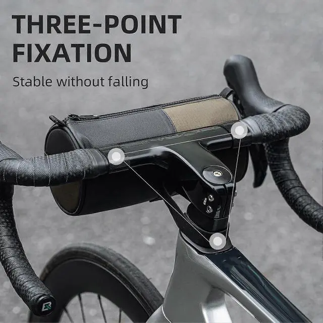 Alt view image 3 of 5 - Ecocleanpath 1.7L Bike Handlebar Bag with Shoulder Strap - Reflective, Universal Fit for Road/Mountain/Gravel Bikes (Black)