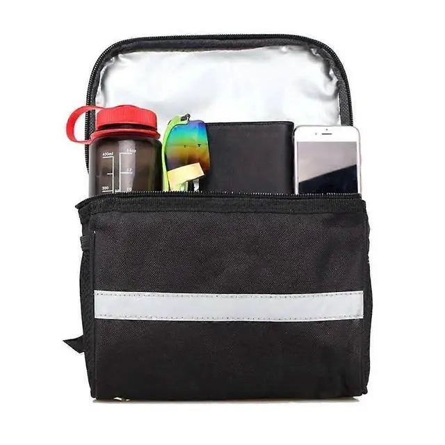 Alt view image 5 of 5 - Ecocleanpath Large Waterproof Bike Handlebar Bag, 840D Polyester Cycling Pouch for Road & Mountain Bikes (Black)